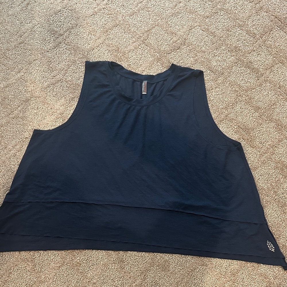 Free People Navy Tempo UV Tank